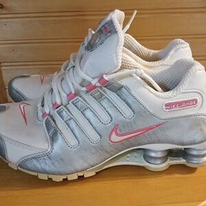 Nike Shox Women's White and Pink Sneakers